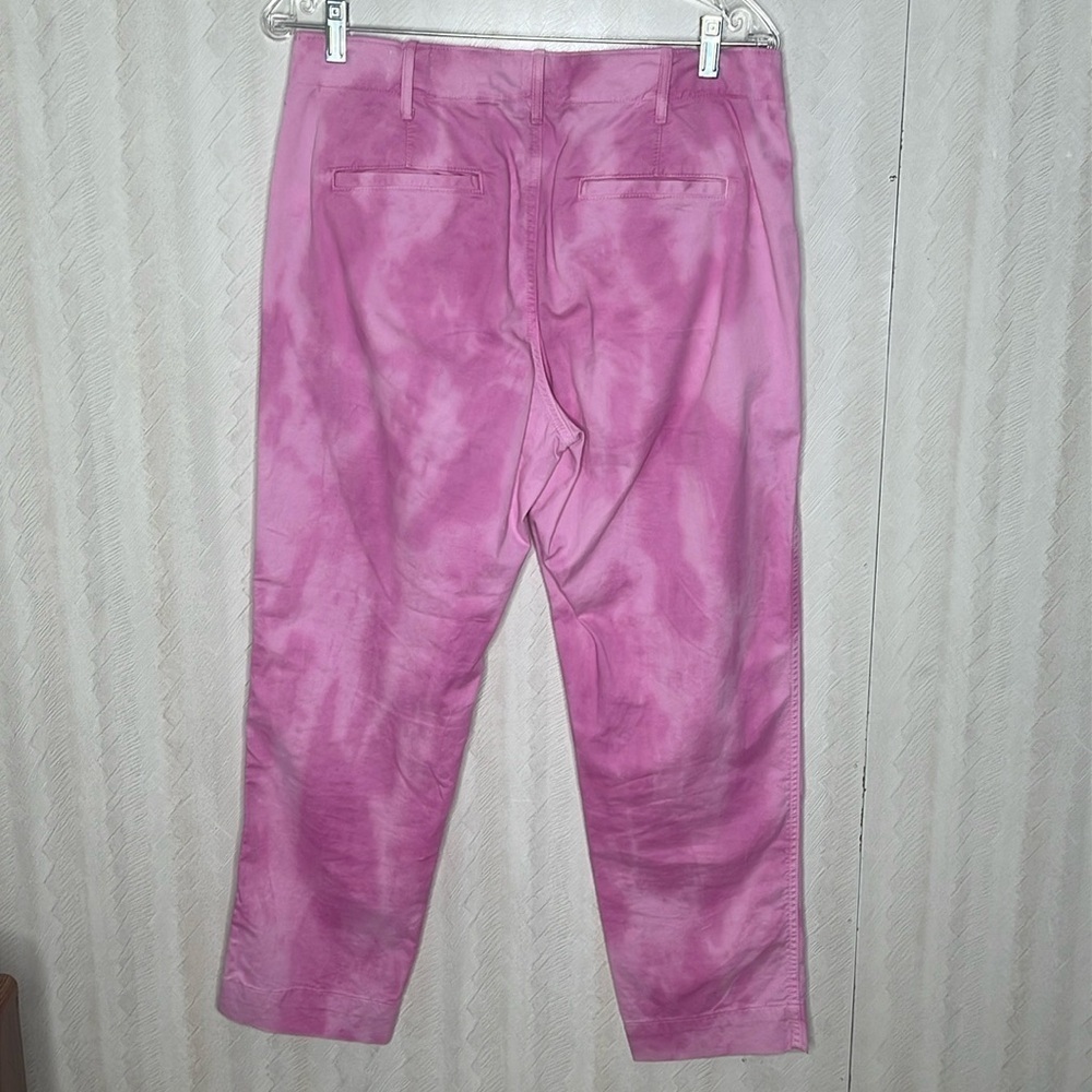 GAP Pink TieDye Straight High Rise Khakis Size 8 - Picture 3 of 4